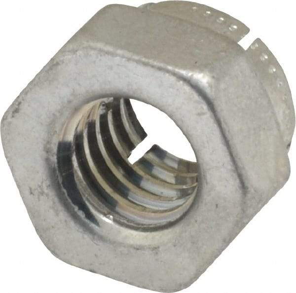 Flex-Loc - 5/16-18 UNC Grade 2 Hex Lock Nut with Expanding Flex Top - Cadmium-Plated Finish, Meets Military Specifications - Eagle Tool & Supply