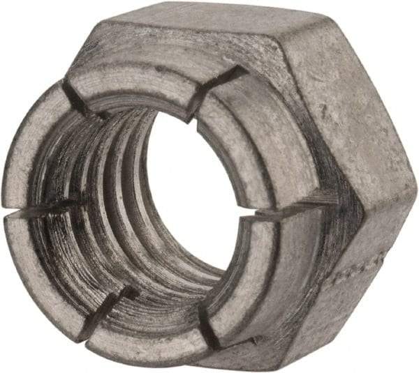 Flex-Loc - 7/16-14 UNC Grade 2 Hex Lock Nut with Expanding Flex Top - Cadmium-Plated Finish, Meets Military Specifications - Eagle Tool & Supply