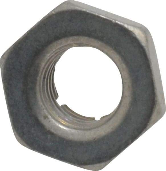 Flex-Loc - 1/4-28 UNJF Grade 2 Hex Lock Nut with Expanding Flex Top - 7/32" High, Cadmium-Plated Finish, Meets Military Specifications - Eagle Tool & Supply