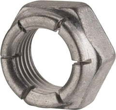 Flex-Loc - 7/16-20 UNJF Grade 2 Hex Lock Nut with Expanding Flex Top - 21/64" High, Cadmium-Plated Finish, Meets Military Specifications - Eagle Tool & Supply