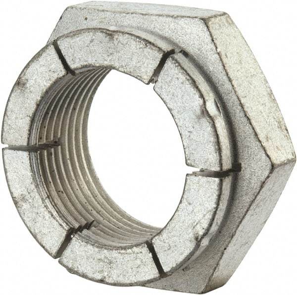 Flex-Loc - 1-14 UNJS Grade 2 Hex Lock Nut with Expanding Flex Top - 1-7/16" Width Across Flats, Cadmium-Plated Finish, Meets Military Specifications - Eagle Tool & Supply
