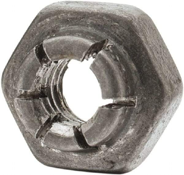 Flex-Loc - #10-24 UNJC Grade 2 Hex Lock Nut with Expanding Flex Top - 3/16" High, Cadmium-Plated Finish, Meets Military Specifications - Eagle Tool & Supply