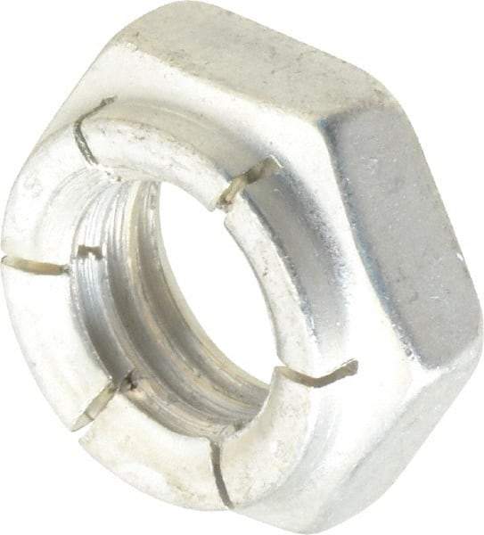 Flex-Loc - 1/2-13 UNC Grade 2 Hex Lock Nut with Expanding Flex Top - 21/64" High, Cadmium-Plated Finish, Meets Military Specifications - Eagle Tool & Supply