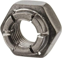 Flex-Loc - 1/4-28 UNJF 18-8 Hex Lock Nut with Expanding Flex Top - Uncoated, Meets Military Specifications - Eagle Tool & Supply