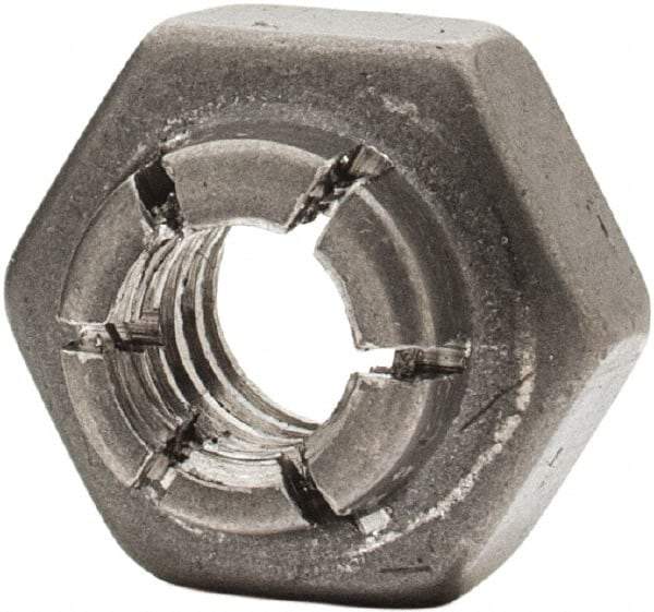 Flex-Loc - #10-24 UNJC 18-8 Hex Lock Nut with Expanding Flex Top - Uncoated, Meets Military Specifications - Eagle Tool & Supply