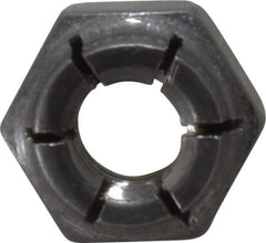 Flex-Loc - 1/4-20 UNC 18-8 Hex Lock Nut with Expanding Flex Top - 19/64" High, Uncoated, Meets Military Specifications - Eagle Tool & Supply