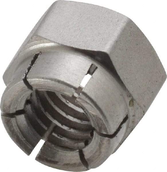 Flex-Loc - 3/8-16 UNC 18-8 Hex Lock Nut with Expanding Flex Top - Uncoated, Meets Military Specifications - Eagle Tool & Supply