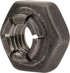 Flex-Loc - #10-32 UNJF 18-8 Hex Lock Nut with Expanding Flex Top - 3/16" High, Uncoated, Meets Military Specifications - Eagle Tool & Supply