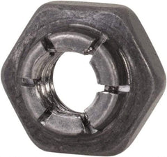 Flex-Loc - #10-24 UNJC 18-8 Hex Lock Nut with Expanding Flex Top - 3/16" High, Uncoated, Meets Military Specifications - Eagle Tool & Supply