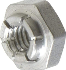 Flex-Loc - #8-32 UNJC 18-8 Hex Lock Nut with Expanding Flex Top - 3/16" High, Uncoated, Meets Military Specifications - Eagle Tool & Supply