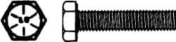 Made in North America - 1/2-20 UNF, 6" Length Under Head Hex Head Cap Screw - Fully Threaded, Grade 8 Alloy Steel, Zinc Yellow Dichromate Finish, 3/4" Hex - Eagle Tool & Supply