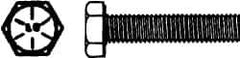 Made in North America - 1/2-20 UNF, 6" Length Under Head Hex Head Cap Screw - Fully Threaded, Grade 8 Alloy Steel, Zinc Yellow Dichromate Finish, 3/4" Hex - Eagle Tool & Supply