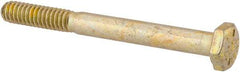 Value Collection - 1/4-20 UNC, 2-1/2" Length Under Head Hex Head Cap Screw - Partially Threaded, Grade 8 Alloy Steel, Zinc-Plated Finish, 7/16" Hex - Eagle Tool & Supply