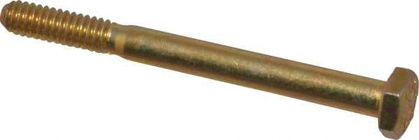 Value Collection - 1/4-20 UNC, 2-3/4" Length Under Head Hex Head Cap Screw - Partially Threaded, Grade 8 Alloy Steel, Zinc-Plated Finish, 7/16" Hex - Eagle Tool & Supply
