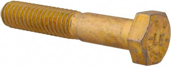 Value Collection - 5/16-18 UNC, 1-3/4" Length Under Head Hex Head Cap Screw - Partially Threaded, Grade 8 Alloy Steel, Zinc-Plated Finish, 1/2" Hex - Eagle Tool & Supply