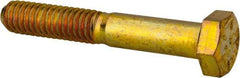 Value Collection - 5/16-18 UNC, 2" Length Under Head Hex Head Cap Screw - Partially Threaded, Grade 8 Alloy Steel, Zinc-Plated Finish, 1/2" Hex - Eagle Tool & Supply