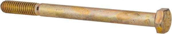 Value Collection - 5/16-18 UNC, 4" Length Under Head Hex Head Cap Screw - Partially Threaded, Grade 8 Alloy Steel, Zinc-Plated Finish, 1/2" Hex - Eagle Tool & Supply