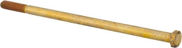 Value Collection - 3/8-16 UNC, 8" Length Under Head Hex Head Cap Screw - Partially Threaded, Grade 8 Alloy Steel, Zinc-Plated Finish, 9/16" Hex - Eagle Tool & Supply