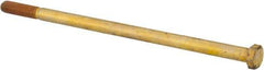 Value Collection - 3/8-16 UNC, 8" Length Under Head Hex Head Cap Screw - Partially Threaded, Grade 8 Alloy Steel, Zinc-Plated Finish, 9/16" Hex - Eagle Tool & Supply