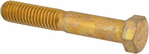 Value Collection - 7/16-14 UNC, 2-3/4" Length Under Head Hex Head Cap Screw - Partially Threaded, Grade 8 Alloy Steel, Zinc-Plated Finish, 5/8" Hex - Eagle Tool & Supply