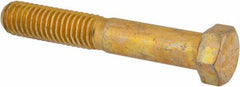 Value Collection - 7/16-14 UNC, 2-3/4" Length Under Head Hex Head Cap Screw - Partially Threaded, Grade 8 Alloy Steel, Zinc-Plated Finish, 5/8" Hex - Eagle Tool & Supply