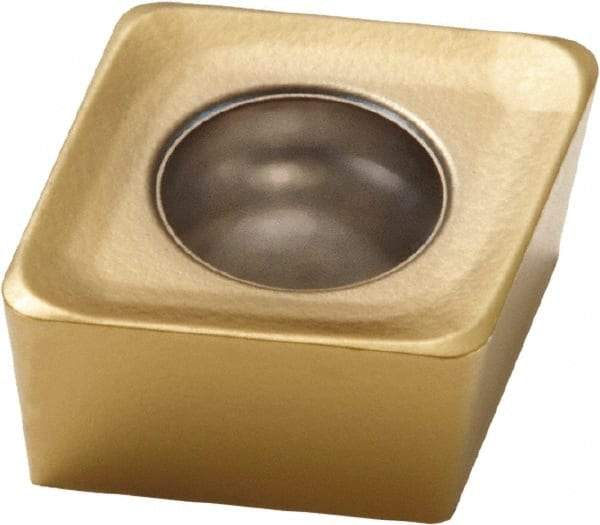 Seco - CCMX08T308 M08 Grade F40M Carbide Milling Insert - TiAlN/TiN Finish, 0.173" Thick, 0.316" Inscribed Circle, 0.031" Corner Radius - Eagle Tool & Supply