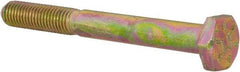 Value Collection - 1/4-28 UNF, 2-1/4" Length Under Head Hex Head Cap Screw - Partially Threaded, Grade 8 Alloy Steel, Zinc-Plated Finish, 7/16" Hex - Eagle Tool & Supply