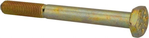 Value Collection - 1/4-28 UNF, 2-1/2" Length Under Head Hex Head Cap Screw - Partially Threaded, Grade 8 Alloy Steel, Zinc-Plated Finish, 7/16" Hex - Eagle Tool & Supply