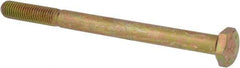 Value Collection - 1/4-28 UNF, 3-1/4" Length Under Head Hex Head Cap Screw - Partially Threaded, Grade 8 Alloy Steel, Zinc-Plated Finish, 7/16" Hex - Eagle Tool & Supply