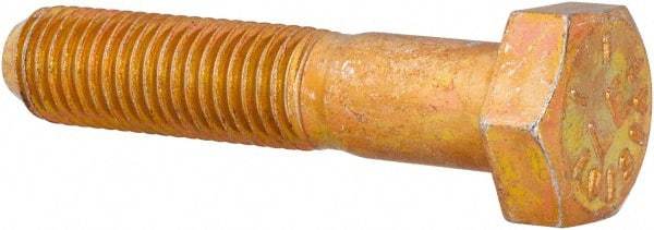 Value Collection - 5/16-24 UNF, 1-1/2" Length Under Head Hex Head Cap Screw - Partially Threaded, Grade 8 Alloy Steel, Zinc-Plated Finish, 1/2" Hex - Eagle Tool & Supply