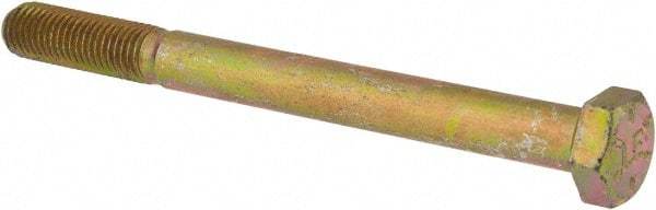 Value Collection - 5/16-24 UNF, 3-1/2" Length Under Head Hex Head Cap Screw - Partially Threaded, Grade 8 Alloy Steel, Zinc-Plated Finish, 1/2" Hex - Eagle Tool & Supply