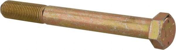 Value Collection - 3/8-24 UNF, 3-1/2" Length Under Head Hex Head Cap Screw - Partially Threaded, Grade 8 Alloy Steel, Zinc-Plated Finish, 9/16" Hex - Eagle Tool & Supply