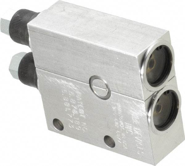 LDI Industries - 0.16 cc Output per Cycle, 2 Outlet Central Lubrication System Air-Operated Pump - 1" Wide x 4-3/64" High, Oil/Grease, 1/8-27 Outlet Thread, NPTF - Eagle Tool & Supply