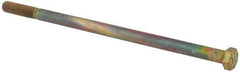 Value Collection - 3/8-24 UNF, 8" Length Under Head Hex Head Cap Screw - Partially Threaded, Grade 8 Alloy Steel, Zinc-Plated Finish, 9/16" Hex - Eagle Tool & Supply