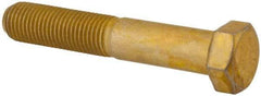Value Collection - 7/16-20 UNF, 2-1/2" Length Under Head Hex Head Cap Screw - Partially Threaded, Grade 8 Alloy Steel, Zinc-Plated Finish, 5/8" Hex - Eagle Tool & Supply