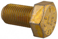 Value Collection - 1/2-20 UNF, 7/8" Length Under Head Hex Head Cap Screw - Fully Threaded, Grade 8 Alloy Steel, Zinc-Plated Finish, 3/4" Hex - Eagle Tool & Supply