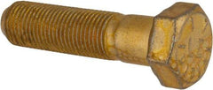 Value Collection - 1/2-20 UNF, 2" Length Under Head Hex Head Cap Screw - Partially Threaded, Grade 8 Alloy Steel, Zinc-Plated Finish, 3/4" Hex - Eagle Tool & Supply