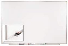 Ghent - 48-1/2" High x 96-1/2" Wide Porcelain on Steel Magnetic Marker Board - Aluminum Frame, 2.63" Deep - Eagle Tool & Supply