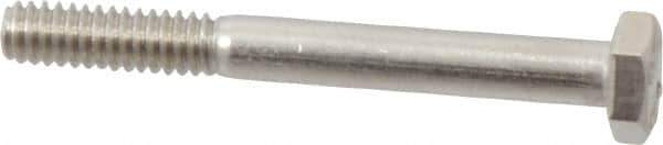 Value Collection - 1/4-20 UNC, 2-1/4" Length Under Head Hex Head Cap Screw - Partially Threaded, Grade 18-8 Stainless Steel, Uncoated, 7/16" Hex - Eagle Tool & Supply