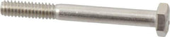 Value Collection - 1/4-20 UNC, 2-1/4" Length Under Head Hex Head Cap Screw - Partially Threaded, Grade 18-8 Stainless Steel, Uncoated, 7/16" Hex - Eagle Tool & Supply