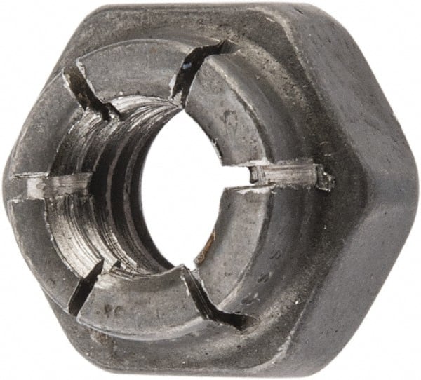 Flex-Loc - 1/4-20 UNC Grade 2 Hex Lock Nut with Expanding Flex Top - Eagle Tool & Supply