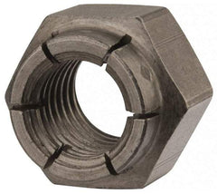 Flex-Loc - 5/8-11 UNC Grade 2 Hex Lock Nut with Expanding Flex Top - 15/16" Width Across Flats, Uncoated, Meets Military Specifications - Eagle Tool & Supply