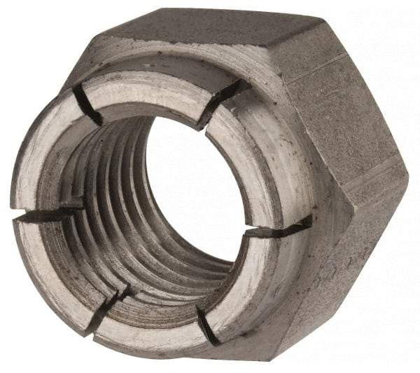 Flex-Loc - 3/4-10 UNC Grade 2 Hex Lock Nut with Expanding Flex Top - Uncoated, Meets Military Specifications - Eagle Tool & Supply