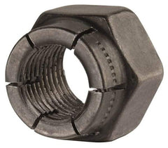 Flex-Loc - 3/8-24 UNJF Grade 2 Hex Lock Nut with Expanding Flex Top - Uncoated, Meets Military Specifications - Eagle Tool & Supply