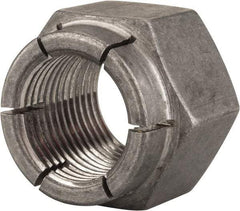 Flex-Loc - 7/8-14 UNF Grade 2 Hex Lock Nut with Expanding Flex Top - 1-1/4" Width Across Flats, 1" High, Uncoated - Eagle Tool & Supply