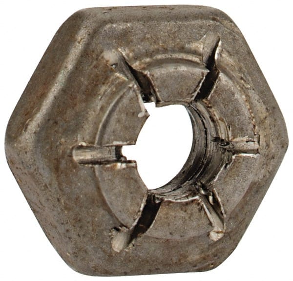 Flex-Loc - #6-32 UNJC Grade 2 Hex Lock Nut with Expanding Flex Top - Eagle Tool & Supply