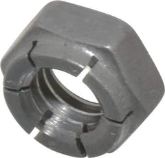 Flex-Loc - 3/8-16 UNC Grade 2 Hex Lock Nut with Expanding Flex Top - 9/32" High, Uncoated, Meets Military Specifications - Eagle Tool & Supply