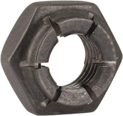 Flex-Loc - 1/4-28 UNJF Grade 2 Hex Lock Nut with Expanding Flex Top - 7/32" High, Uncoated, Meets Military Specifications - Eagle Tool & Supply