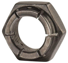 Flex-Loc - 5/8-18 UNJF Grade 2 Hex Lock Nut with Expanding Flex Top - 15/16" Width Across Flats, Uncoated, Meets Military Specifications - Eagle Tool & Supply