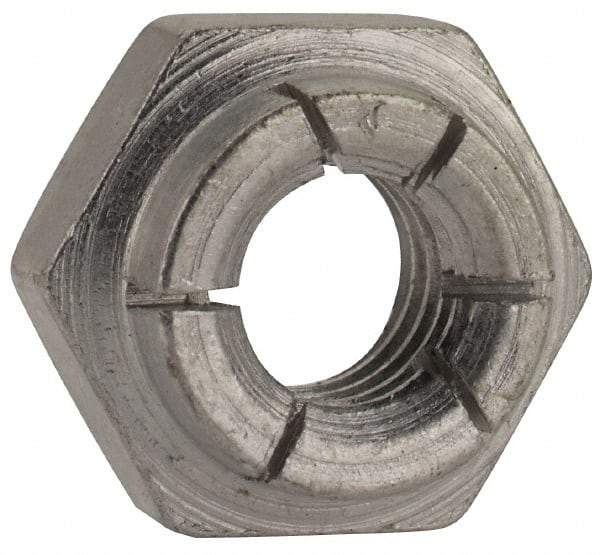 Flex-Loc - 5/16-18 UNC Grade 2 Heavy Hex Lock Nut with Expanding Flex Top - Cadmium-Plated Finish, Meets Military Specifications - Eagle Tool & Supply